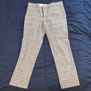 Express Men's Plaid Pants - Gray